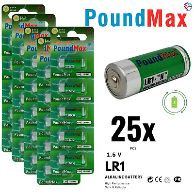 25 X Super  910A LR1 N Type MN9100 1.5V Alkaline PoundMax  Batteries • £7.99