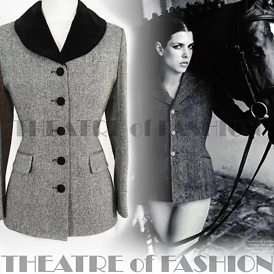 £375 • Buy JACKET BLAZER COAT 8 10 12 VINTAGE RIDING 40s BLACK TWEED 30s 50s EQUESTRIAN 