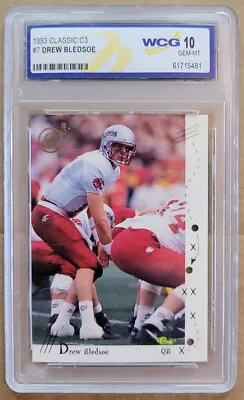 Drew Bledsoe 1993 Football Classic C3 #7 Lasercut WCG 10 • $8