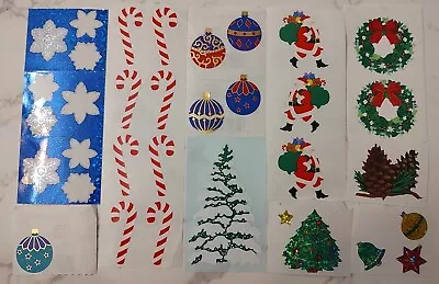 Mrs. Grossman's Christmas Sticker Lot Full Partial Sheets Vtg Santa Wreath  S20 • $7.99