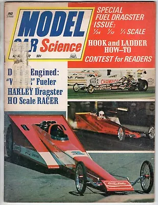 MODEL CAR SCIENCE Magazine March 1972 MOTORCYCLE Slot Car HO Racing KITS Vintage • $12.95