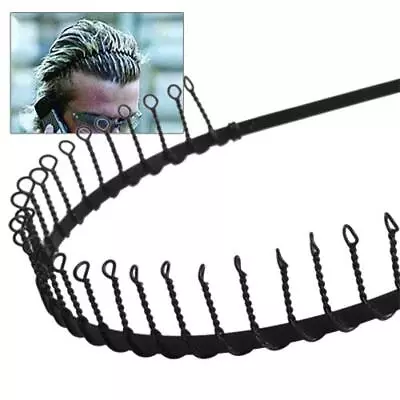 2x Metal Mens Soccer Sports Hair Head Band Headband Tie Holder Shaper Black • $5.69