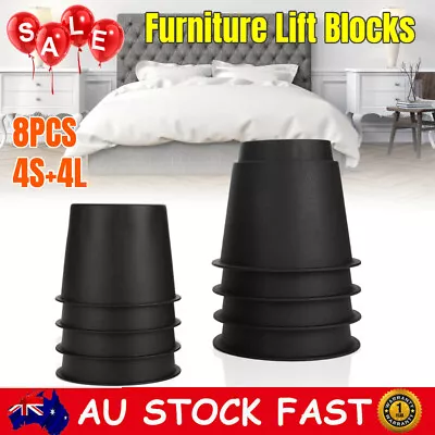 8X Furniture Raisers Risers Chair Bed Riser Stands Elephant Feet Leg Extender AU • $21.89