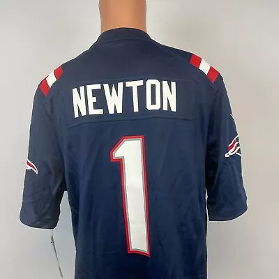 Cam Newton New England Patriots Home Game Jersey NFL On Field Football Size M  • $69.99