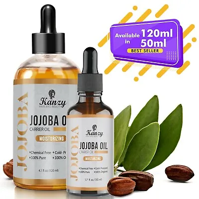 £6.29 • Buy Kanzy Jojoba Oil Organic For Hair Body Skin Face Oil, Pure Natural Cold Pressed 