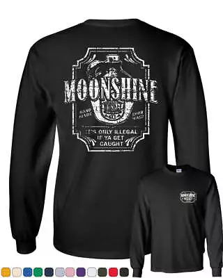 Moonshine Tennessee Whiskey Long Sleeve T-Shirt Smoky Mountain • $23.95