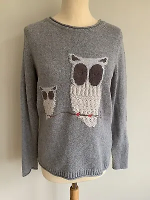 £12 • Buy SALE White Stuff OWLS Jumper Grey Size 10 VGC