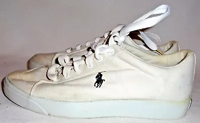 $7.95 • Buy Polo, By Ralph Lauren, Ladies White Fabric Athletic Shoe, Size  7 1/2 B.