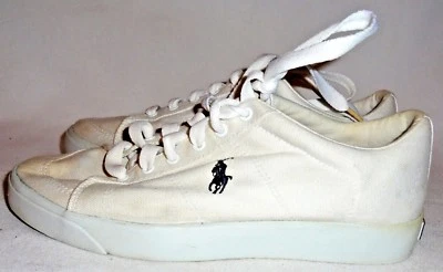 $7.95 • Buy Polo, By Ralph Lauren, Ladies White Fabric Athletic Shoe, Size  7 1/2 B.