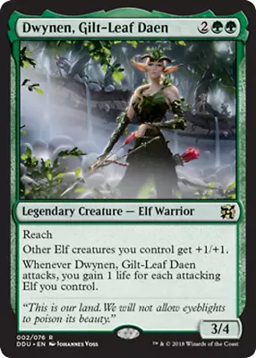 1x DWYNEN GILT-LEAF DAEN - ELF - Duel Deck/Commander MTG - Magic The Gathering • £2.99