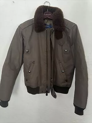 Polo Ralph Lauren B-15 Flight Bomber Jacket - Duck Down - Sz. Small Olive RARE • $150