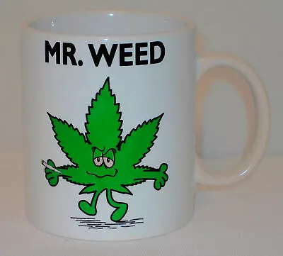 Mr. Weed Mug Can Personalise Funny Cannabis Weed Roll A Joint Men Spliff Gift • £10.99