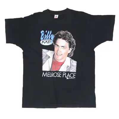 1994 Vintage Melrose Place Billy Campbell T-Shirt S.Stitch Made In USA Black XL • $86.86