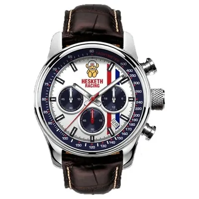 Official Hesketh Racing Chronograph Men's Watch Brown Leather Stainless Steel  • $249