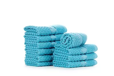 Ample Decor Washcloths Set Of 10 - Fingertip Towels For Bathroom Quick Drying • $19.99