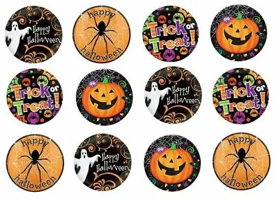 Halloween Cup Cake Cupcake Topper Edible Icing Paper Party Accessory Treat Vex • $6.15