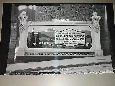 1921 Matted Photo National Bank Of Montana Trust & Savings Helena Montana Print • $14.95