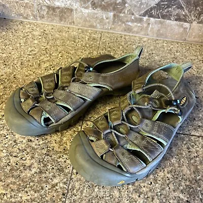 Keen Olive Green Closed Toe Waterproof Shoes Leather Sandals Size 8/8.5 Mens • $19.95