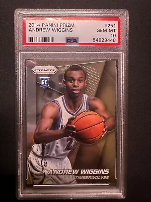 2014-15 Panini Prizm NBA Andrew Wiggins RC PSA 10 Timberwolves #251 • $9.99