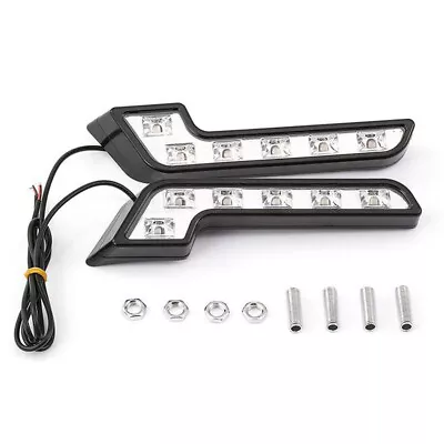 1Pair Car Front Bumper Driving Fog Lights Daytime Lamps Kit L Shaped 6 LED White • $12.66