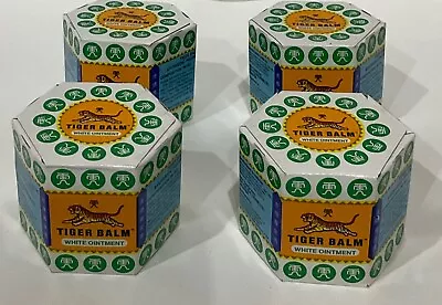 Tiger Balm (White) Super Strength Pain Relief Ointment (Pack Of 4) 100% Original • $19.99