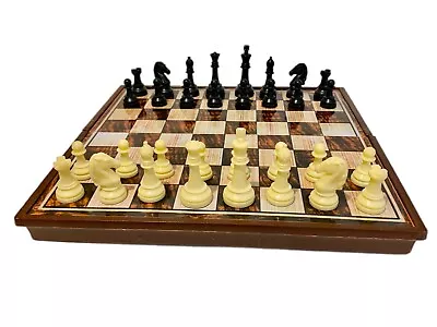 3-in-1 Folding Magnetic Chess/Checkers/Backgammon Staunton Style • $4.99