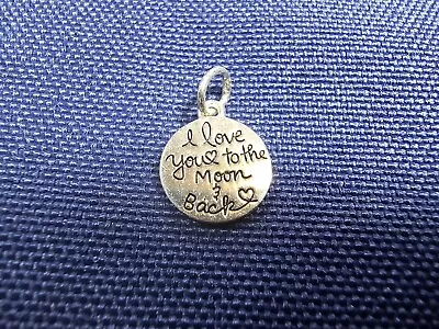 Grandma Grabe's Vintage 925 Sterling Silver I Love You To The Moon Back Pendant • $0.75