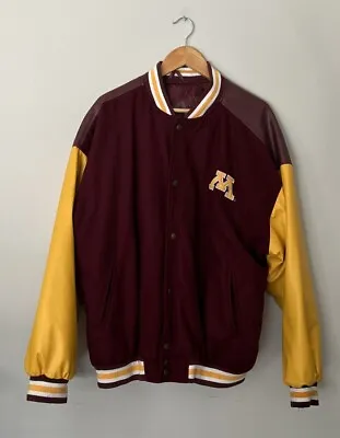 Minnesota Gophers Letterman Jacket 2XL Steve & Barry's Multicolor Varsity Men • $34.88