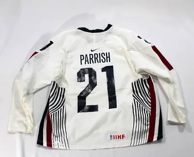 £196.62 • Buy Autographed Mark Parrish Team USA Nike Hockey 21 Jersey IIHF Embroidered
