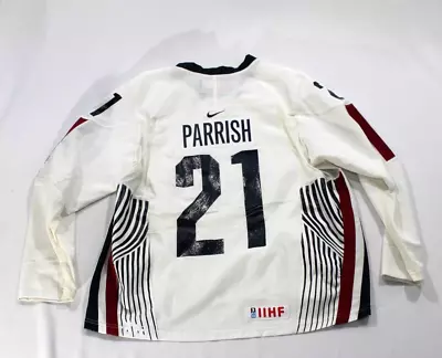 £196.62 • Buy Autographed Mark Parrish Team USA Nike Hockey 21 Jersey IIHF Embroidered