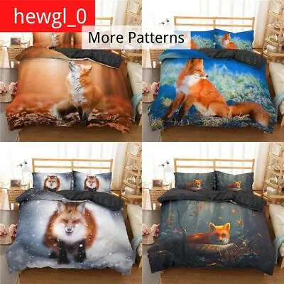 Golden Fox Duvet Cover Animal Bedding Set Quilt Cover PillowCase Queen • $83.90