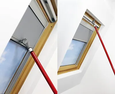 1.6m - 3m Velux Blind Compatible Roof Rod Pole  For Opening Windows And Blinds • £28.99