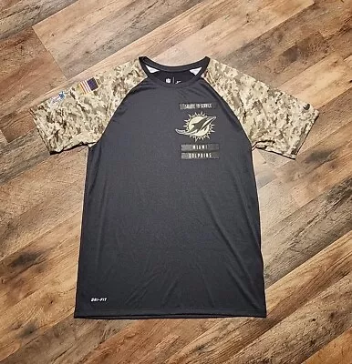 Nike On Field Salute To Service Miami Dolphins Shirt MEN  Dri Fit MEDIUM • $27