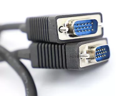 50cm Short VGA SVGA PC Laptop Monitor TV Video Cable Lead Male To Male A2001 • £4.79