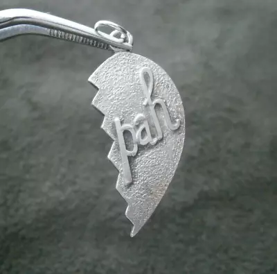 Mizpah Half Heart Genesis 31:49 Vintage Sterling Silver Pendant ~ 2.8g • $9.50