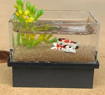 Dolls House 2 Koi Carp Fish In A Bowl Aquarium Tumdee 1:12 Scale Pond Tank C • $7.45