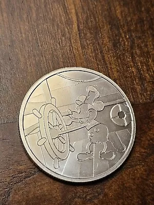 Disney Mickey Mouse Steamboat Willie Collectible 1 Oz .999 Silver Round! • $28.02