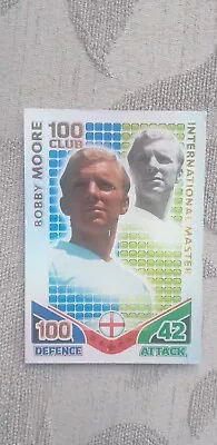 Bobby Moore MATCH ATTAX WORLD CUP 2010 100 CLUB INTERNATIONAL MASTER CARD  • £1.50