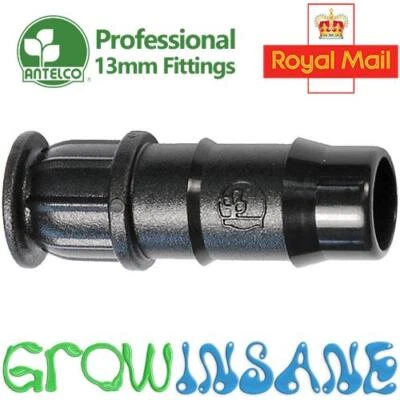 Antelco 13mm Double Barb End Plug Stop Garden Irrigation LDPE Pipe Hydroponic • £2.45