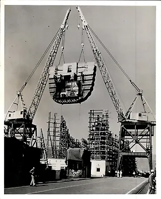 LD326 Orig US Maritime Commission Photo SHIPBUILDING FORWARD COFFERDAM OF TANKER • $20