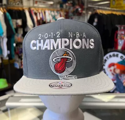 NWOT Miami Heat Adidas 2012 NBA Champions Official Locker Room Snapback Cap Hat • $29