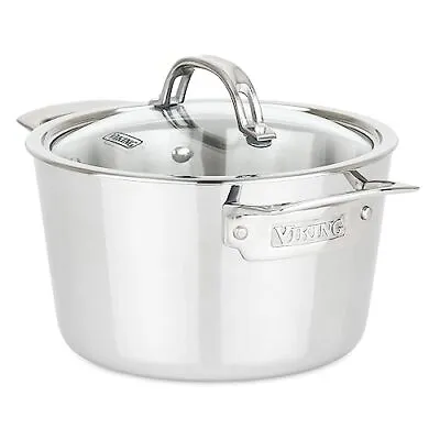 Viking Culinary Contemporary 3-Ply Stainless Steel Soup Pot 3.4 Quart Includes • $83.66