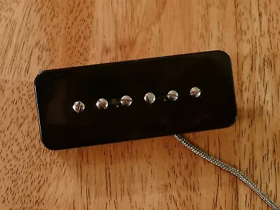 P90 Soap Bar Neck Pickup Black Alnico 2 Magnets Vintage Tone Nickel Silver Base • $24.99