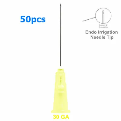 50Pcs Dental Endo Irrigation Needle Disposable Syringe Tips One Side Hole 30G • $6.79