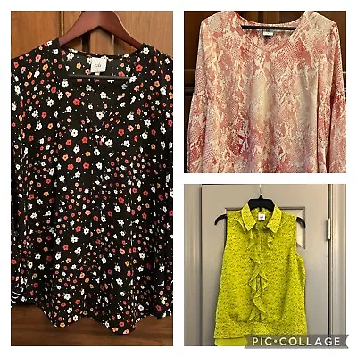 Cabi Women's LOT Of 3 Size Small Tops Blouses Heart 3957 - 5708 - 3071 EUC • $49