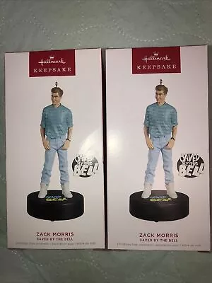 2 - 2022 HALLMARK ZACK MORRIS Saved By The Bell Talking Christmas Ornament New • $12