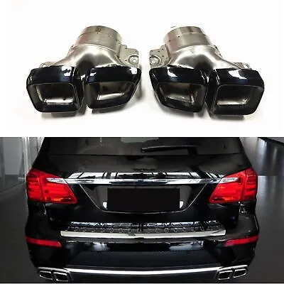 Black Exhaust Pipe Tip For Mercedes-Benz ML W166 GL63 AMG X166 Stainless Steel • $406.71