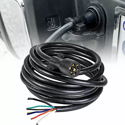 16ft 10-14 AWG 7 Pin Trailer Plug Cord Wire Harness Cable For Trailer RV Wiring • $49.95