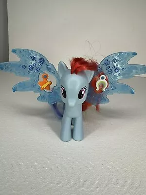 My Little Pony 2015 Rainbow Dash 3  Brushable Charm Wings With Two Charms G4 FIM • $9.99