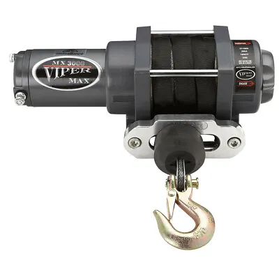 $229.99 • Buy Viper Max 3000 Lb ATV UTV Winch Kit With 50 Feet Synthetic Rope Cable SxS 4x4